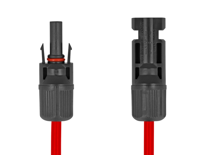 Delock DL4 Solar Flachbandkabel Stecker zu Buchse 60 cm rot #3 