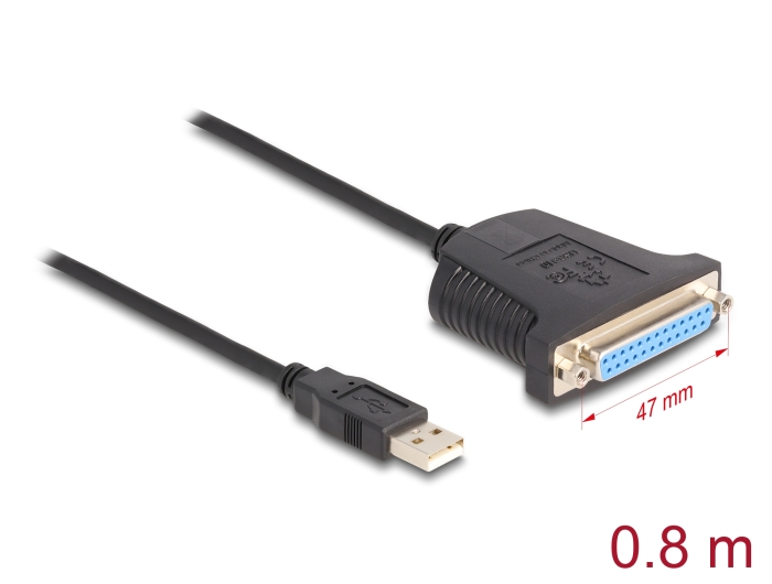 Delock Adapter USB 1.1 Stecker > 1 x Parallel DB25 Buchse #1 
