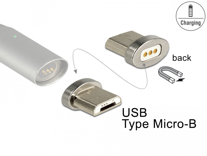Delock Magnetischer Adapter USB Typ Micro-B Stecker #1 