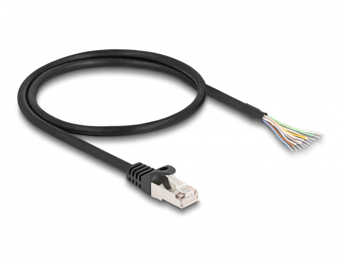 Delock Kabel RJ50 Stecker zu offenen Kabelenden S/FTP 0,5 m schwarz #2 