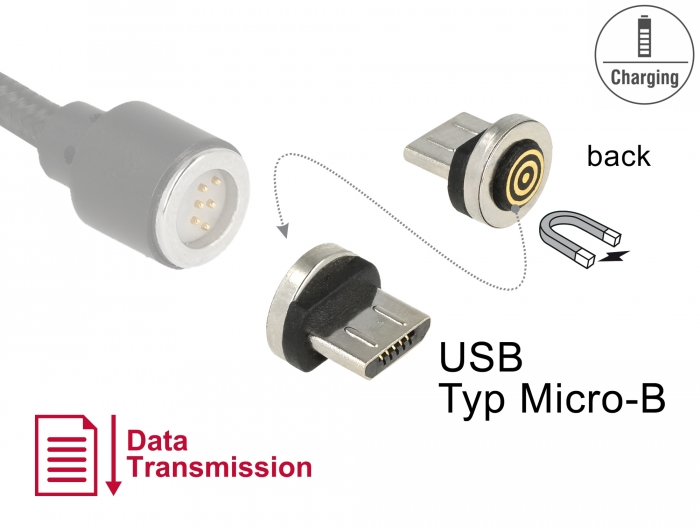 Delock Magnetischer Adapter USB Typ Micro-B Stecker #1 