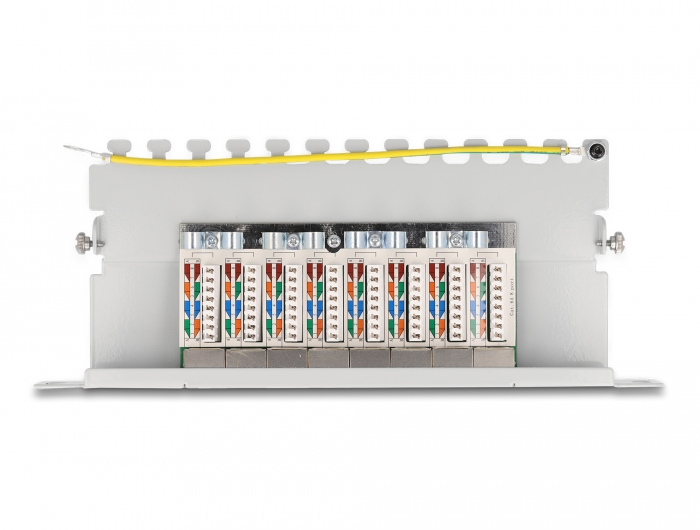 Delock 10″ Patchpanel 8 Port Cat.6A 1 HE grau #3 