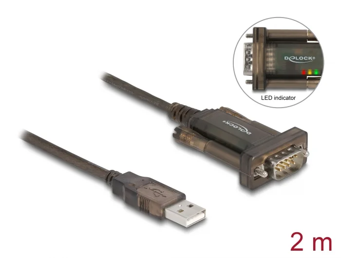 Delock Adapter USB 2.0 Typ-A > 1 x Seriell DB9 RS-232 #1 
