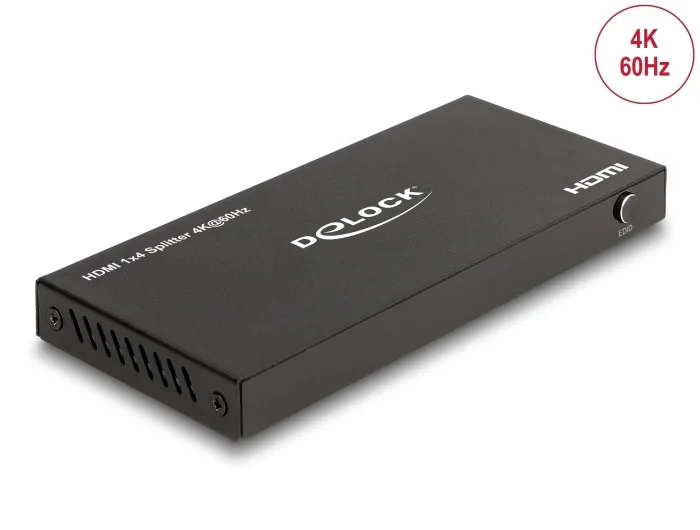Delock HDMI Splitter 1 x HDMI in zu 4 x HDMI out 4K 60 Hz mit Downscaler #1 