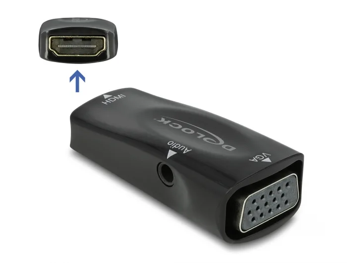 Delock Adapter HDMI-A Buchse zu VGA Buchse 1080p mit Audio #1 