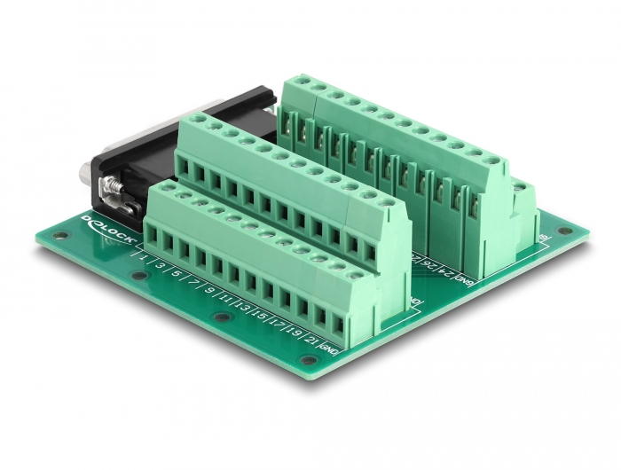 Delock D-Sub HD 44 Pin Buchse zu Terminalblock für Hutschiene #2 
