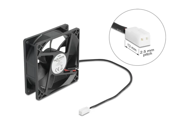 Delock Axiallüfter 5 V DC, 80 x 80 x 25 mm schwarz #1 