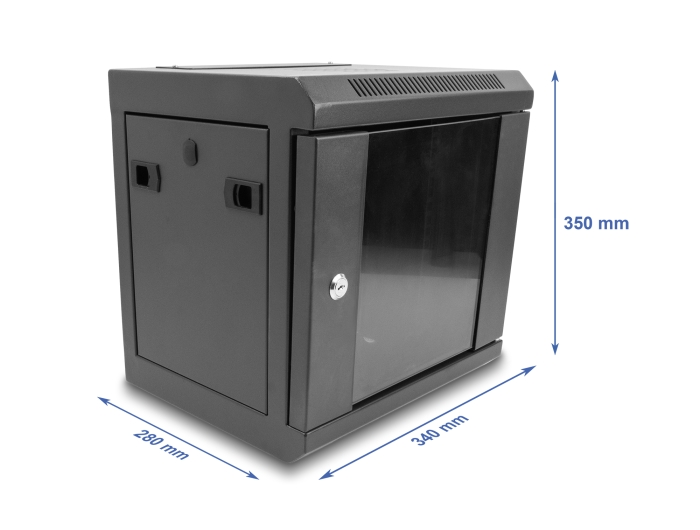 Delock 10″ Netzwerkschrank mit Glastür 6 HE schwarz #3 