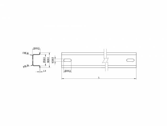 Delock Hutschiene 35 x 15 mm (25 cm) Aluminium #3 