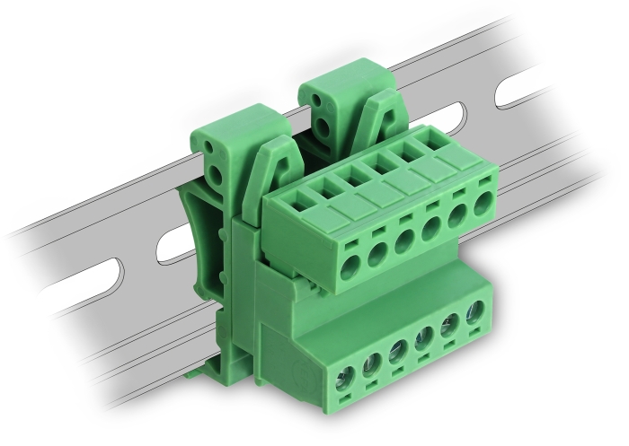 Delock Terminalblock Set für Hutschienen 6 Pin mit Rastermaß 5,08 mm gewinkelt #1 