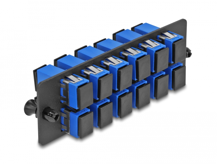 Delock LWL Adapter Panel SC Simplex UPC 12 Port blau #2 