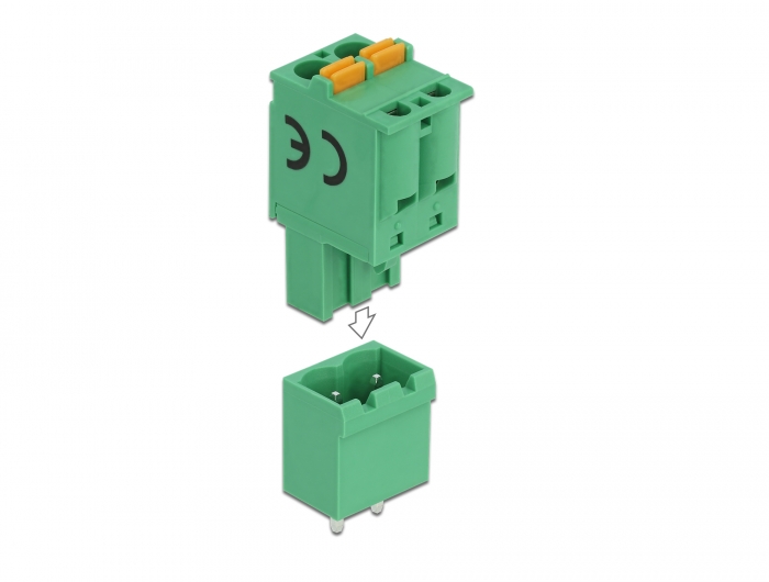 Delock Terminalblock Set für Platine 2 Pin 5,08 mm Rastermaß vertikal #1 