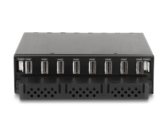 Delock 5.25″ Wechselrahmen für 8 x M.2 NVMe SSD mit Slim SAS SFF-8654 Anschluss #3 