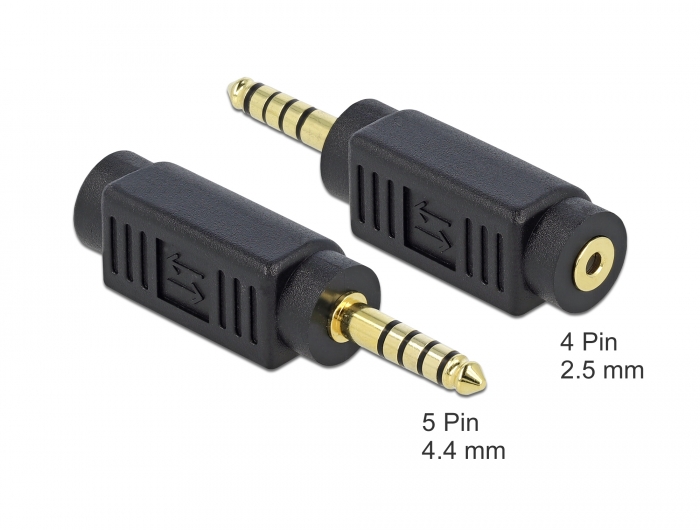 Delock Adapter Klinkenstecker 4,4 mm 5 Pin zu Klinkenbuchse 2,5 mm 4 Pin #1 