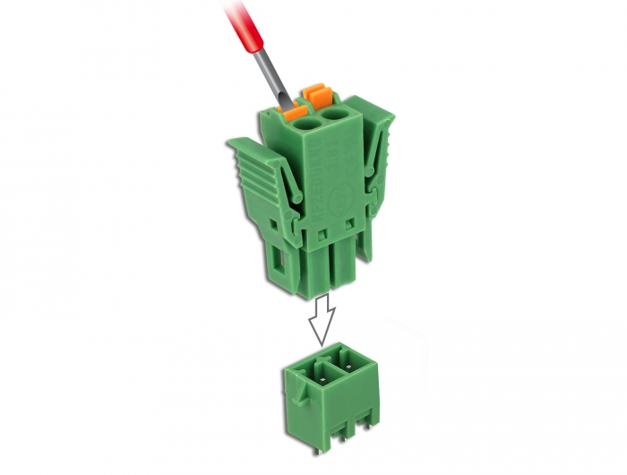 Delock Terminalblock Set für Platine 2 Pin 3,81 mm Rastermaß vertikal #1 