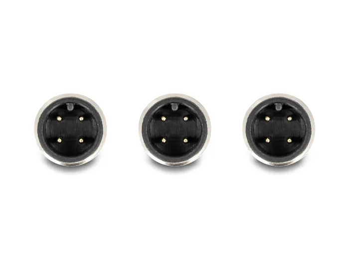 Delock M12 T-Splitter A-kodiert 4 Pin 1 x Stecker zu 2 x Stecker Parallelschaltung #3 