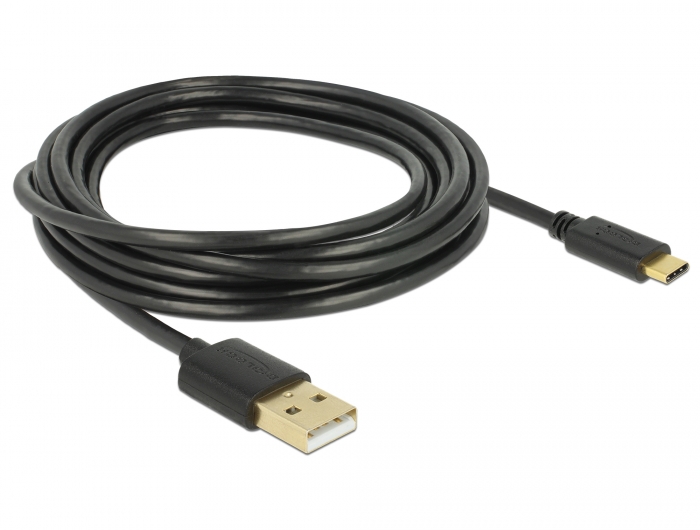 Delock USB 2.0 Kabel Typ-A zu Type-C 3 m