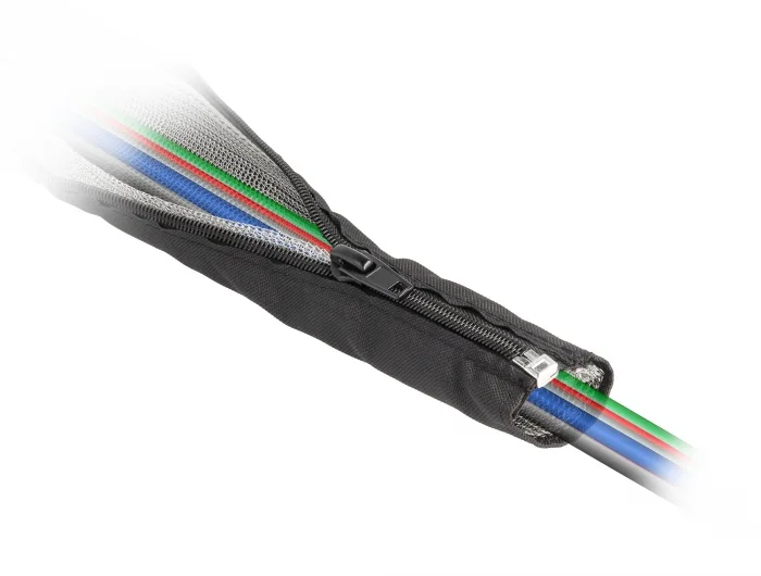 Delock EMV Abschirmgeflechtschlauch mit Reißverschluss hitzebeständig 1 m x 30 mm schwarz #2 