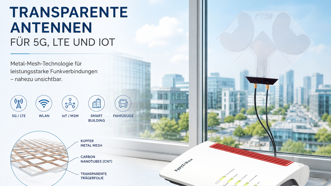 Ein gutes Team: Fritzbox und transparente Antennen