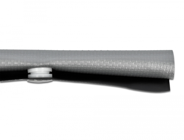 Delock Kabelschutzschlauch mit Knopfverschluss hitzebeständig 2 m x 20 mm grau / schwarz #2 