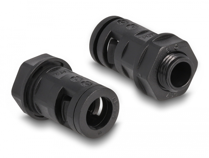 Delock Kabelschutzschlauch 2 m x 10 mm mit 2 x PG7 Schlauchverschraubung Set schwarz #2 