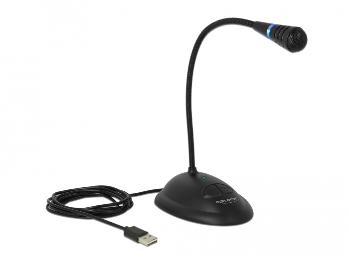 Delock USB Schwanenhals Mikrofon mit Standfuß und Mute + On / Off Taste #2 