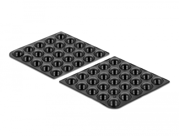 Delock Gummifüße rund selbstklebend 10 x 3 mm 50 Stück schwarz #2 