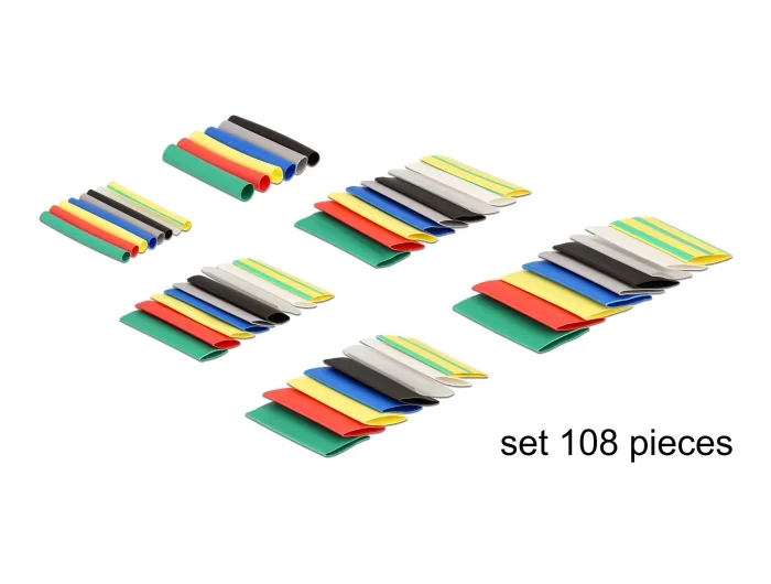 Delock Schrumpfschlauch Set 108 Stück farbig #1 