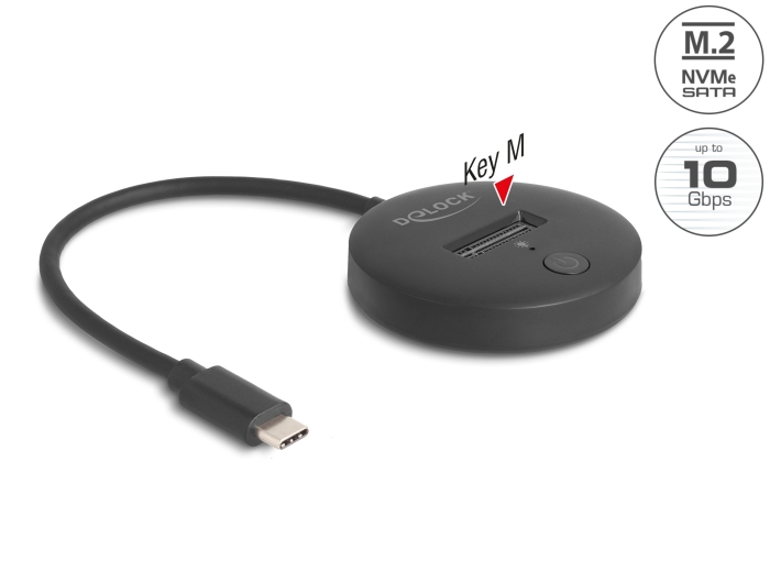 Delock M.2 Dockingstation für M.2 NVMe / SATA SSD mit USB 10 Gbps USB Type-C™ Stecker #1 