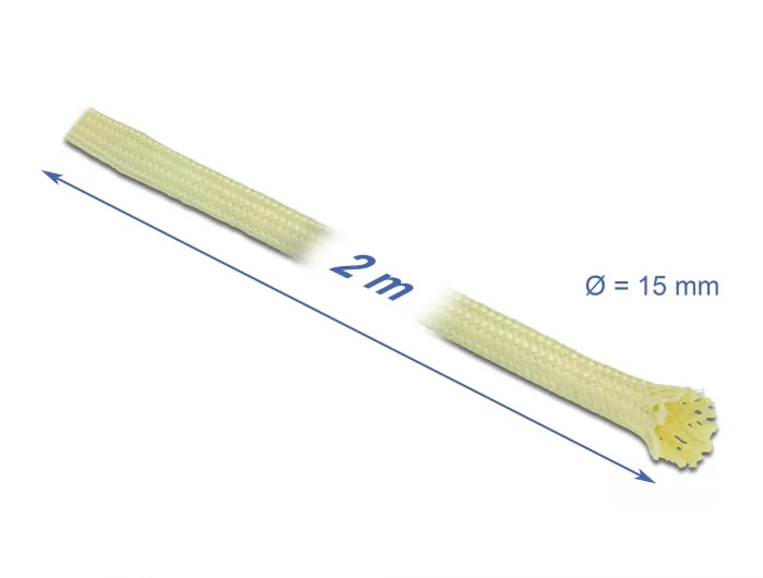 Delock Geflechtschlauch aus Aramid Fasern 2 m x 15 mm #2 