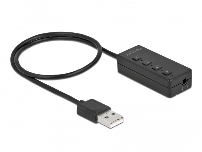 Delock USB Headset und Mikrofon Adapter mit 2 x 3,5 mm Klinkenbuchse für Windows und Mac OS #2 