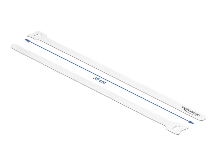 Delock Klett-Kabelbinder L 300 x B 12 mm weiß 10 Stück #2 