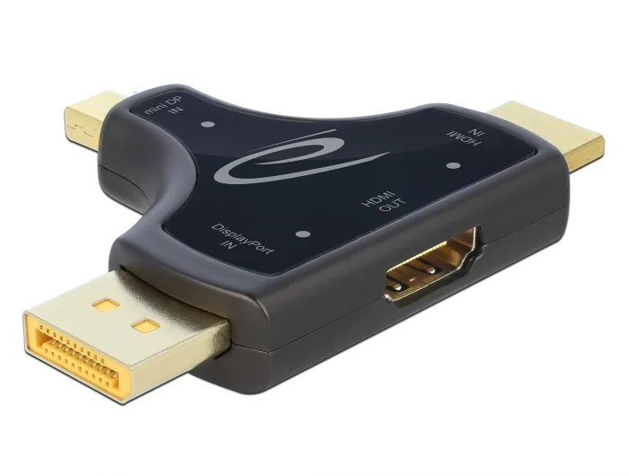 Delock 3 in 1 Monitoradapter mit HDMI / DisplayPort / mini DisplayPort Eingang auf HDMI Ausgang mit 4K 60 Hz #2 