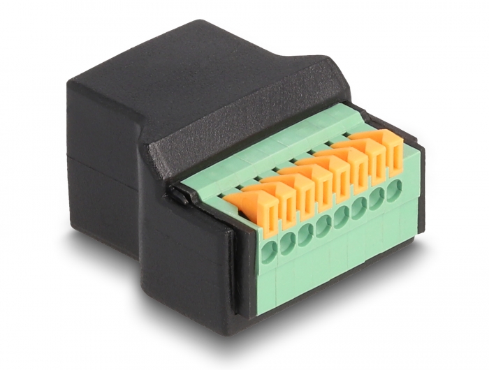 Delock RJ45 Buchse zu Terminalblock mit Drucktaster Adapter #2 