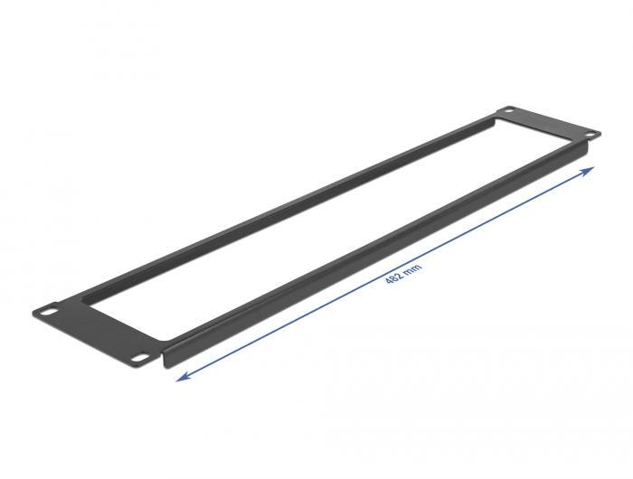 Delock 19″ Netzwerkschrank Panel mit Öffnung 2 HE schwarz #3 
