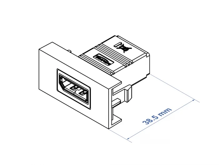 Delock Easy 45 DisplayPort Modul gerade 22,5 x 45 mm #3 