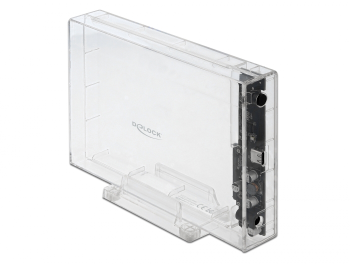 Delock Externes Gehäuse für 3.5″ SATA HDD mit USB Type-C™ Buchse transparent - werkzeugfrei #1 