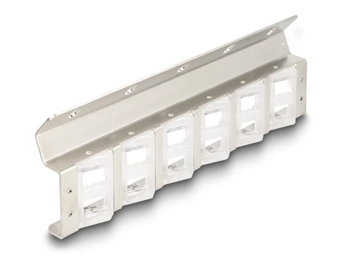 Delock Keystone Halterung 12 Port neigbar für 10″ oder 19″ Rack und Wandmontage #3 