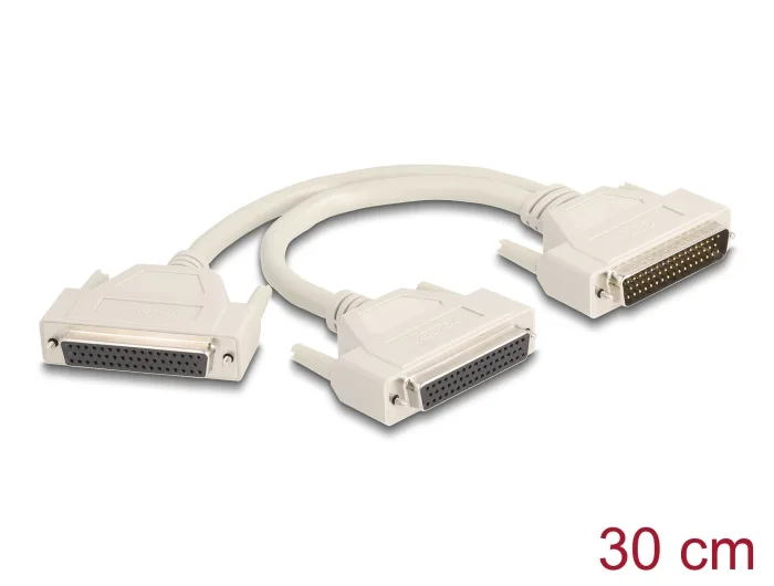 Delock Adapter Y-Kabel Splitter D-Sub HD 50 Pin Stecker zu 2 x D-Sub HD 50 Pin Buchse mit Schrauben 30 cm #1 