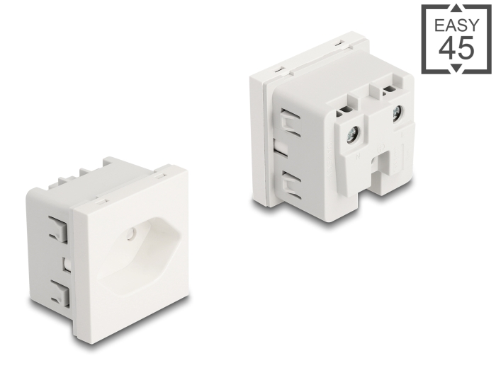 Delock Easy 45 Schutzkontakt-Steckdose T13 Schweiz 45 x 45 mm #1 