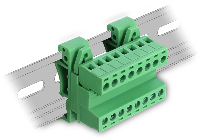Delock Terminalblock Set für Hutschienen 8 Pin mit Rastermaß 5,08 mm gewinkelt #1 