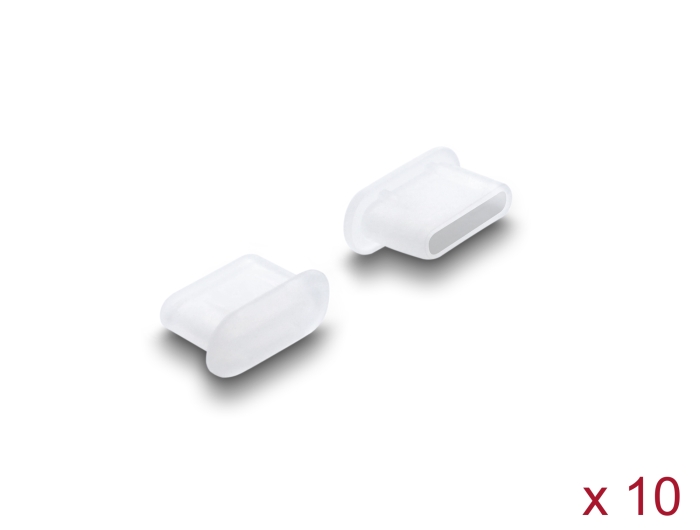 Delock Staubschutz für USB Type-C™ Buchse 10 Stück Silikon transparent