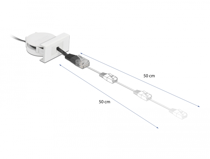 Delock Easy 45 Modul Netzwerk Aufrollkabel RJ45 Cat.5e schwarz #3 