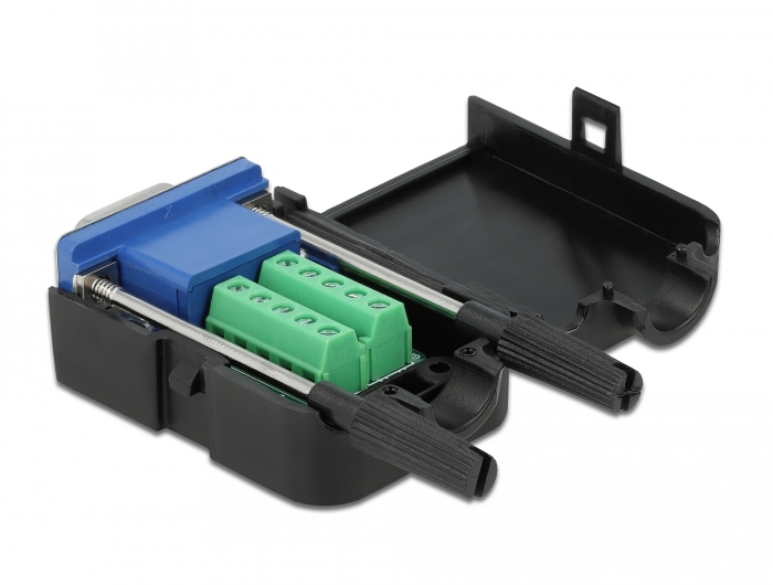 Delock VGA15 Buchse zu Terminalblock Adapter mit Gehäuse #2 