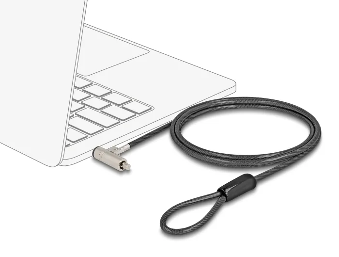 Navilock Laptop Schloss mit Schlüssel für HP Nano Slot 1,80 m schwarz #2 