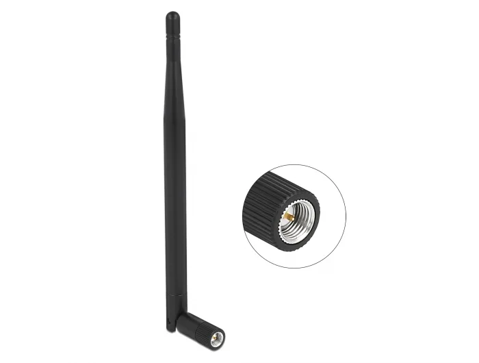 Delock LPWAN 863 MHz - 928 MHz Antenne SMA Stecker 1,64 dBi omnidirektional mit Kippgelenk schwarz #1 