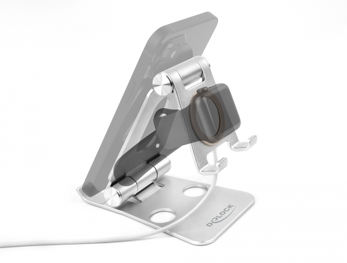 Delock Smartphone und Smartwatch Standhalterung verstellbar schwarz #4 