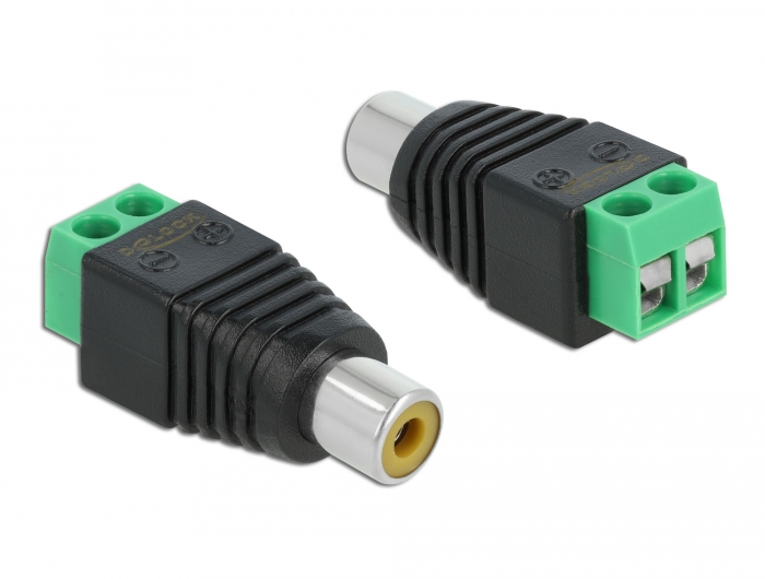 Delock Adapter Cinchbuchse > Terminalblock 2 Pin #1 