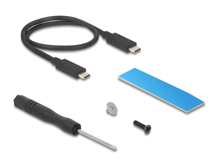 Delock Externes Gehäuse für M.2 NVMe PCIe SSD mit SuperSpeed USB 20 Gbps (USB 3.2 Gen 2x2) USB Type-C™ Buchse #3 