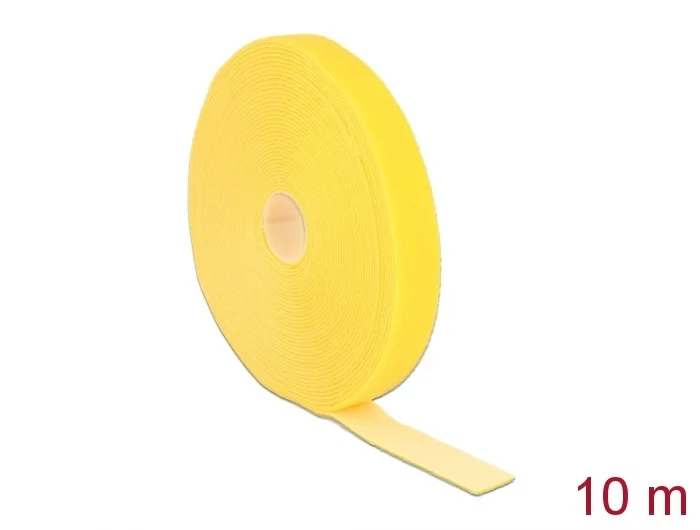 Delock Klettband auf Rolle L 10 m x B 20 mm gelb #1 